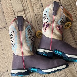 Corral Blue and Teal Women's Work Boot W5009 Steel Toe NWOB